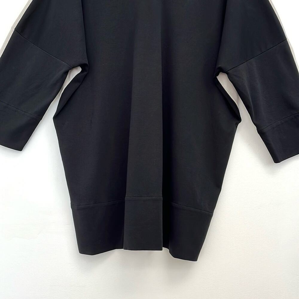 IRIDIUM Pima Cotton Colorblock Artsy Lagenlook V-Neck Relaxed Tunic Top Large - Picture 12 of 14